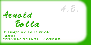 arnold bolla business card